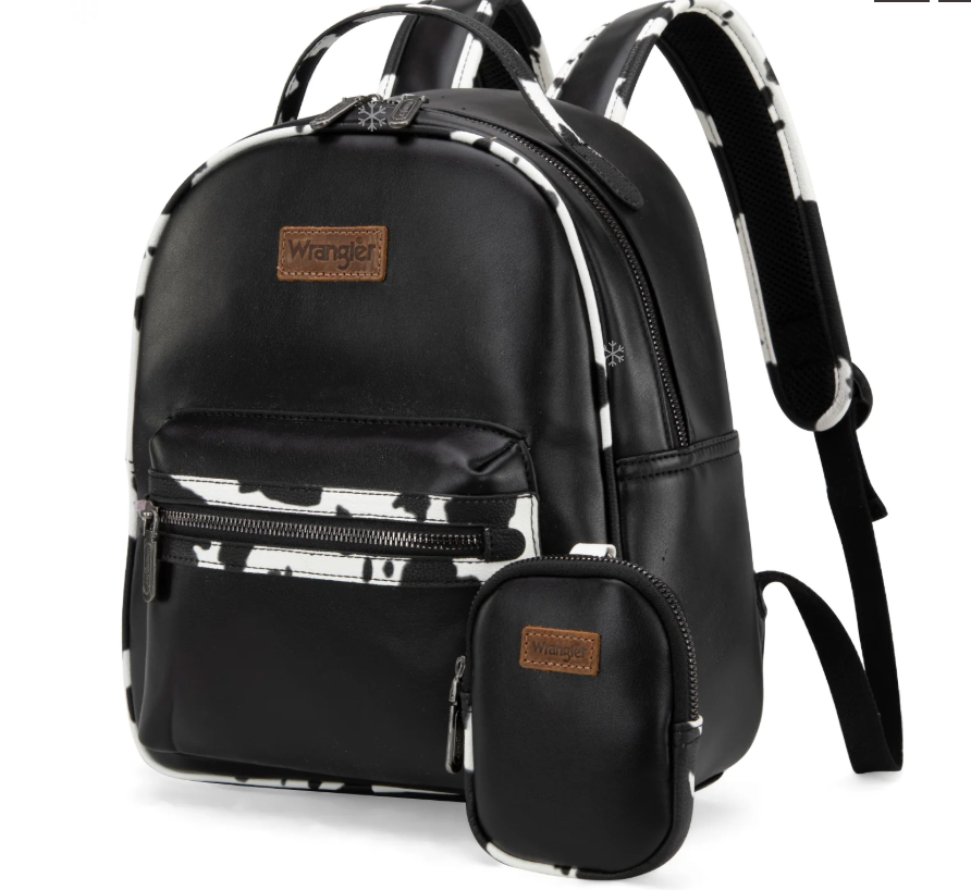 Wangler cow print backpack