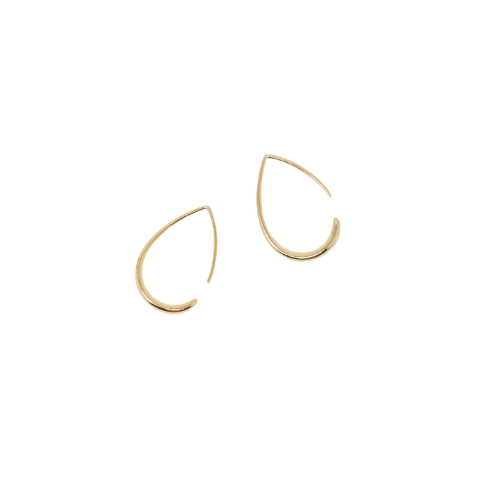 Medium Teardrop Hoop Earrings