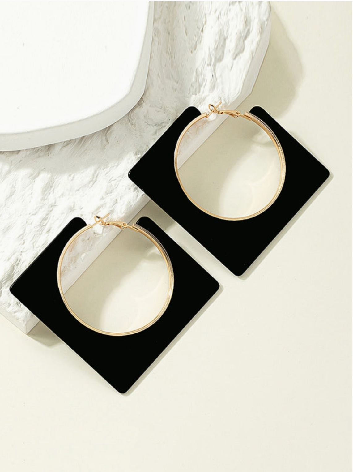 Geometric Hollow Drop Earrings